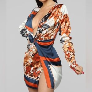 Fashion Nova mini satin dress